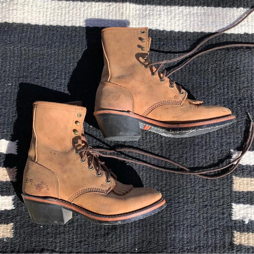 DD Tuff Kiltie Lace Up Boots - Picture 2 of 14